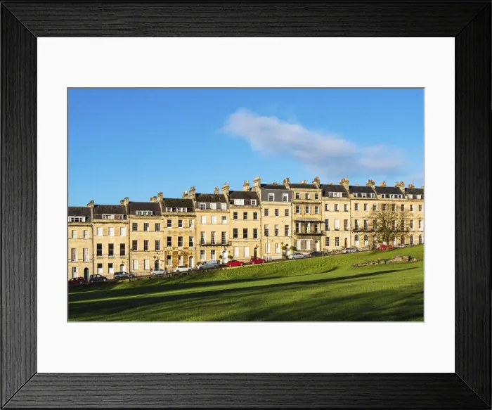 Framed Print : Marlborough Buildings - Georgian terraced houses overlooking Victoria Park, Bath Framed Print : Marlborough Buildings - Georgian terraced houses overlooking Victoria Park, Bath