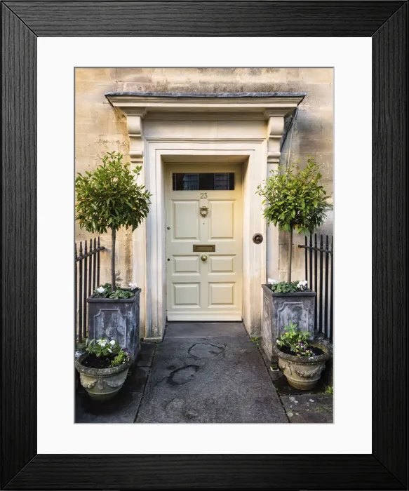 Framed Print : The front door of a house in Bath, Somerset, England Framed Print : The front door of a house in Bath, Somerset, England