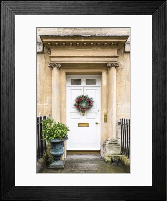 Framed Print : The front door of a house in Bath, Somerset, England Framed Print : The front door of a house in Bath, Somerset, England
