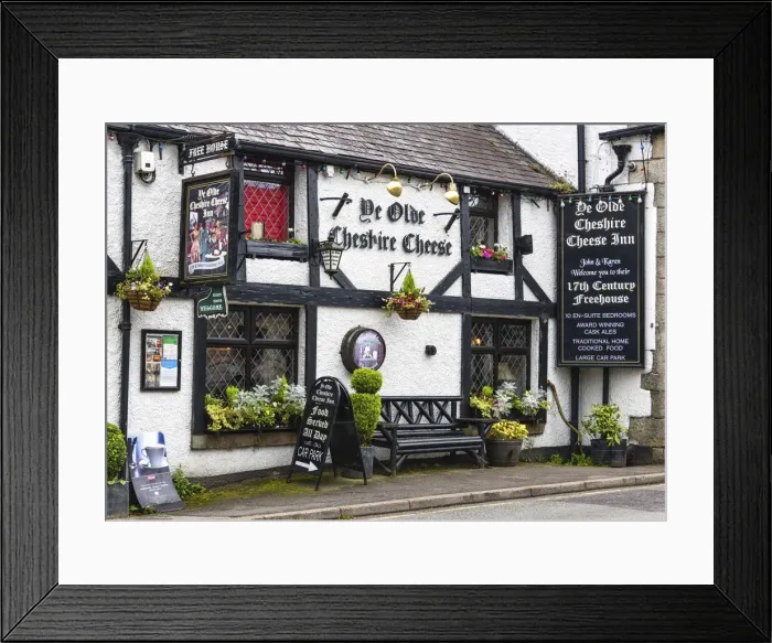 Framed Print : Ye Olde Cheshire Cheese Inn, traditional 17th century coaching inn in Castleton Framed Print : Ye Olde Cheshire Cheese Inn, traditional 17th century coaching inn in Castleton