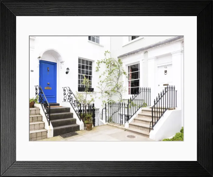 Framed Print : Houses in Kensington, London, England Framed Print : Houses in Kensington, London, England