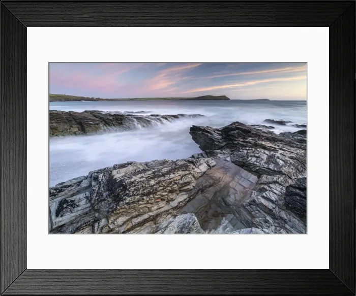 Framed Print : Sunset over the rugged shores of North Cornwall, England. Summer (June) 2021 Framed Print : Sunset over the rugged shores of North Cornwall, England. Summer (June) 2021