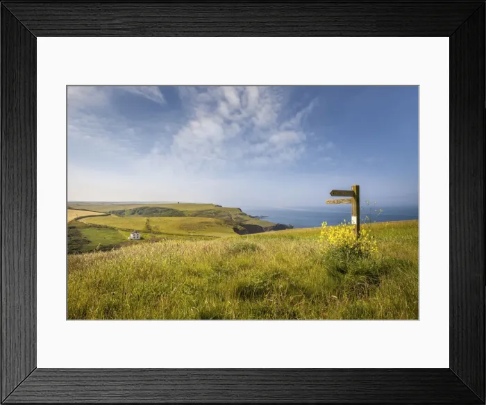 Framed Print : Coast at Hartland Point, Bideford, Devon, England Framed Print : Coast at Hartland Point, Bideford, Devon, England