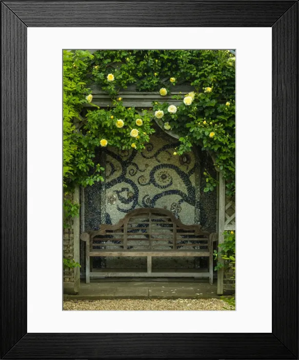 Framed Print : Bench & Roses, Elton Hall Gardens, Elton, Cambridgeshire, England Framed Print : Bench & Roses, Elton Hall Gardens, Elton, Cambridgeshire, England