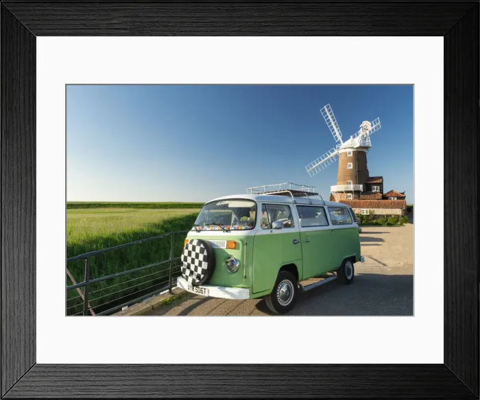 Framed Print : Classic 1979 VW Motorcaravan, Cley Mill, Norfolk, England Framed Print : Classic 1979 VW Motorcaravan, Cley Mill, Norfolk, England