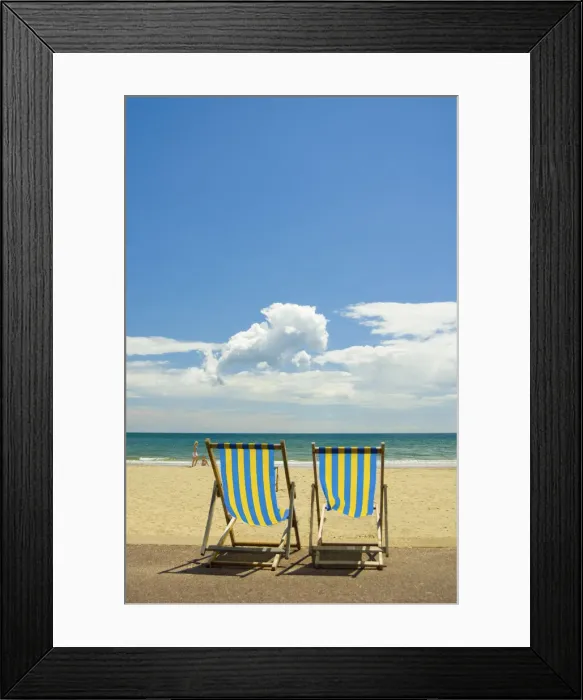 Framed Print : Deckchairs on Weymouth Esplanade, Dorset, England Framed Print : Deckchairs on Weymouth Esplanade, Dorset, England