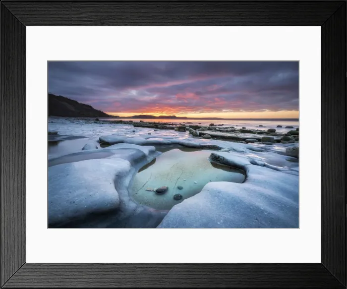 Framed Print : Sunrise from Monmouth Beach, Lyme Regis, Jurassic Coast World Heritage Site, Dorset Framed Print : Sunrise from Monmouth Beach, Lyme Regis, Jurassic Coast World Heritage Site, Dorset