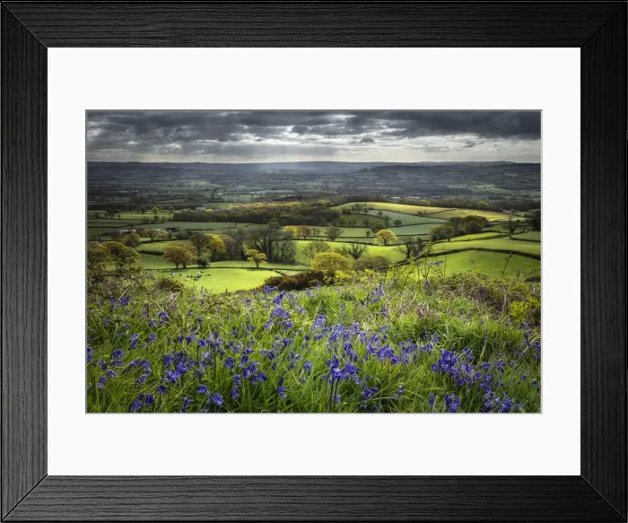 Framed Print : The Marshwood Vale in spring from Coneys Castle, Dorset, England, UK Framed Print : The Marshwood Vale in spring from Coneys Castle, Dorset, England, UK