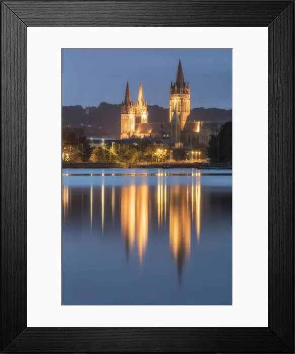 Framed Print : Truro Cathedral reflected in Truro River at dusk, Truro, Cornwall, England, UK Framed Print : Truro Cathedral reflected in Truro River at dusk, Truro, Cornwall, England, UK