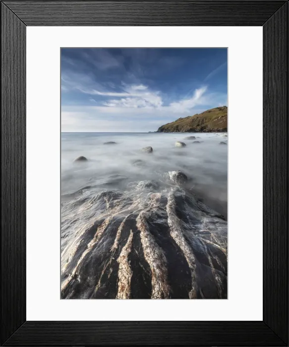 Framed Print : Pegamites on rocky beach at Cape Cornwall, Cornwall, England, UK Framed Print : Pegamites on rocky beach at Cape Cornwall, Cornwall, England, UK