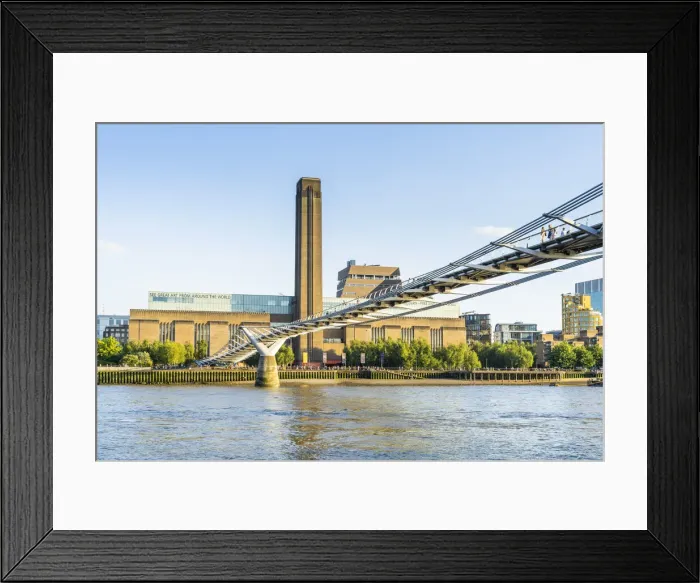 Framed Print : Millennium Bridge, the River Thames and The Tate Modern, London, England, UK Framed Print : Millennium Bridge, the River Thames and The Tate Modern, London, England, UK