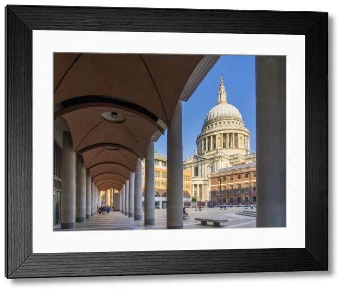 Framed Print : St pauls Cathedral from Paternoster Square, City of London, London, England, UK Framed Print : St pauls Cathedral from Paternoster Square, City of London, London, England, UK