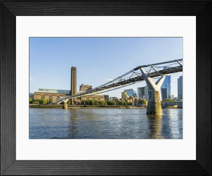 Framed Print : Millennium Bridge, the River Thames and The Tate Modern, London, England, UK Framed Print : Millennium Bridge, the River Thames and The Tate Modern, London, England, UK