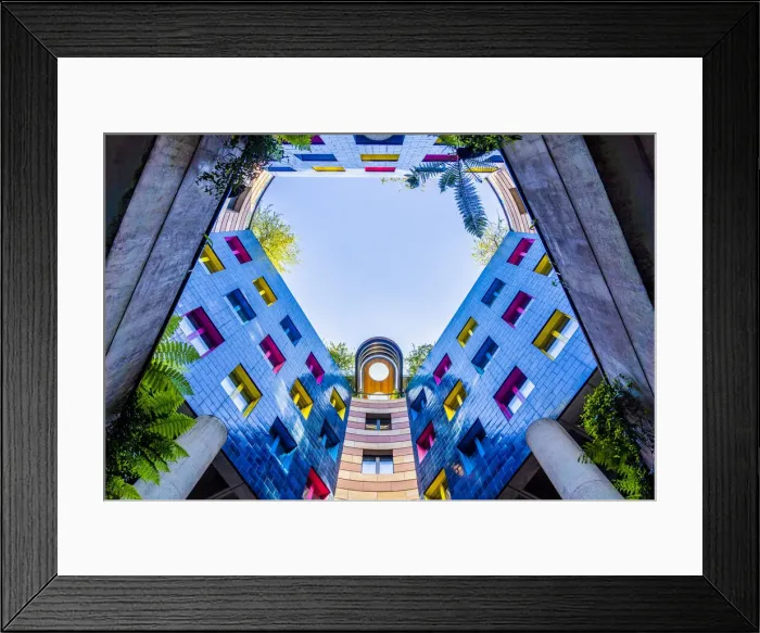 Framed Print : Architectural look up, City of London, London, England, UK Framed Print : Architectural look up, City of London, London, England, UK