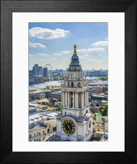 Framed Print : Cityscape from St Pauls Cathedral, City of London, London, England, UK Framed Print : Cityscape from St Pauls Cathedral, City of London, London, England, UK