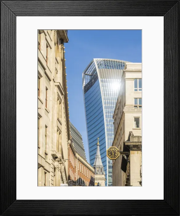 Framed Print : Architecture including the 20 Fenchurch Street building which is also known as the Walkie Framed Print : Architecture including the 20 Fenchurch Street building which is also known as the Walkie