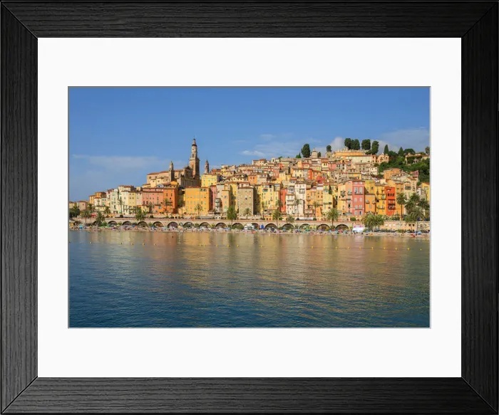 Framed Print : View at Menton, Provence-Alpes-Cote d'Azur, France Framed Print : View at Menton, Provence-Alpes-Cote d'Azur, France