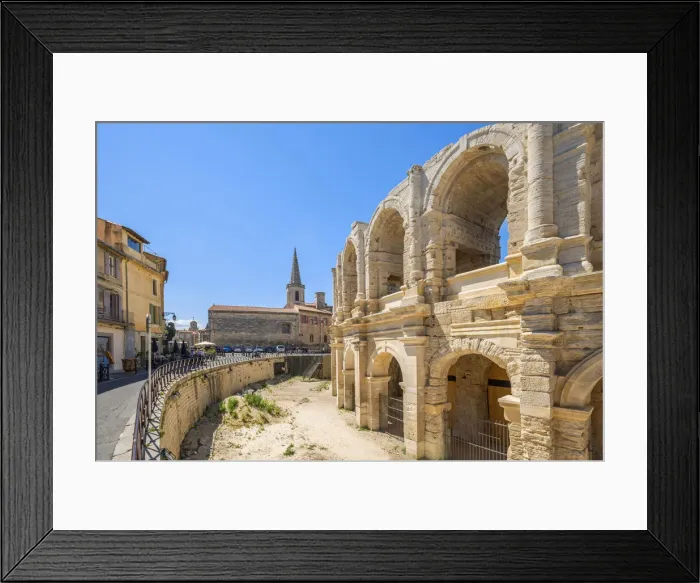 Framed Print : Roman amphitheatre, Arles, Bouches-Du-Rhone, Provence-Alpes-Cote d'Azur, France