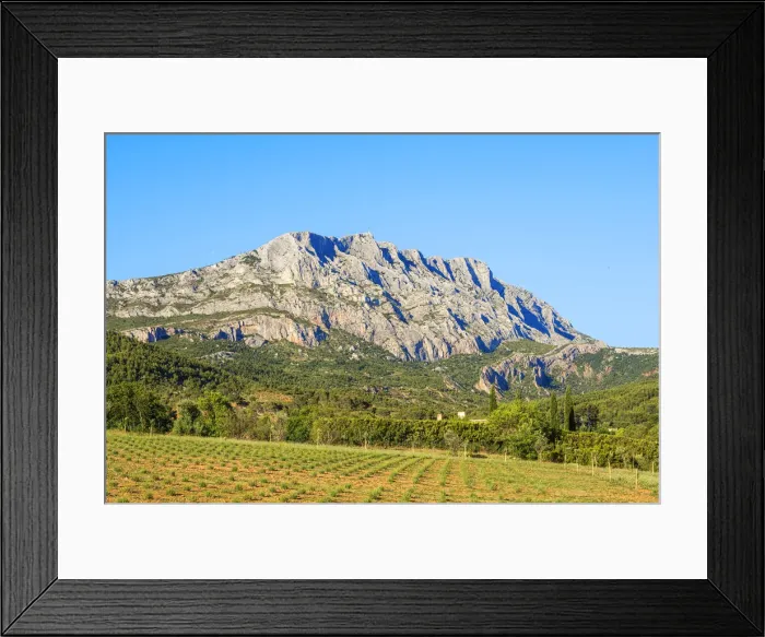 Framed Print : St. Victoire Mountains, Aix-en-Provence, Provence-Alpes-Cote d'Azur, France