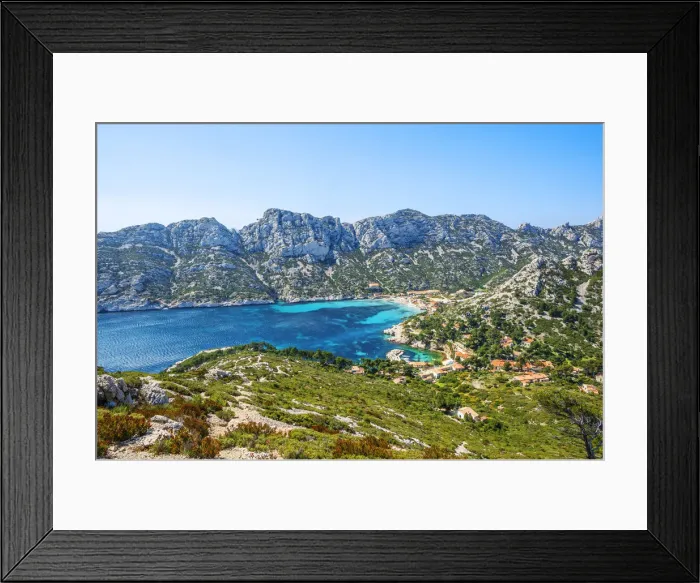 Framed Print : Calanque de Sormiou, Les Calanques, Marseille, Bouches-du-Rhone, Provence-Alpes-Cote d'Azur, France Framed Print : Calanque de Sormiou, Les Calanques, Marseille, Bouches-du-Rhone, Provence-Alpes-Cote d'Azur, France