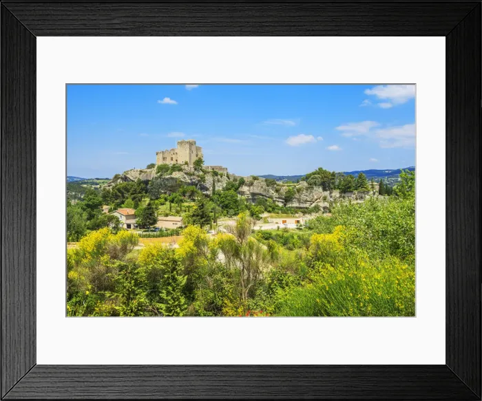 Framed Print : Castle of the counts of Toulouse, Vaison-La-Romaine, Vaucluse, Provence-Alpes-Cotes d'Azur, France