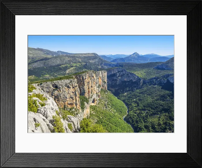 Framed Print : View at the Gorges du Verdon, Alpes-de-Haute-Provence, Provence-Alpes-Cote d'Azur, France