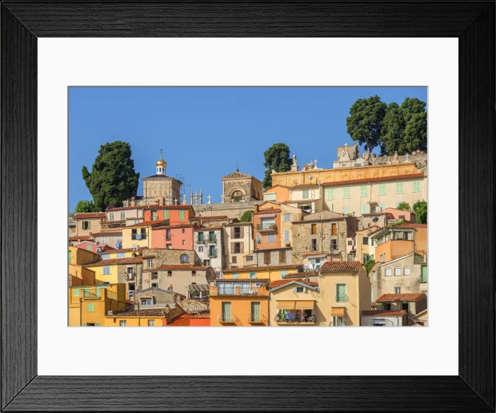 Framed Print : View at Menton, Provence-Alpes-Cote d'Azur, France Framed Print : View at Menton, Provence-Alpes-Cote d'Azur, France