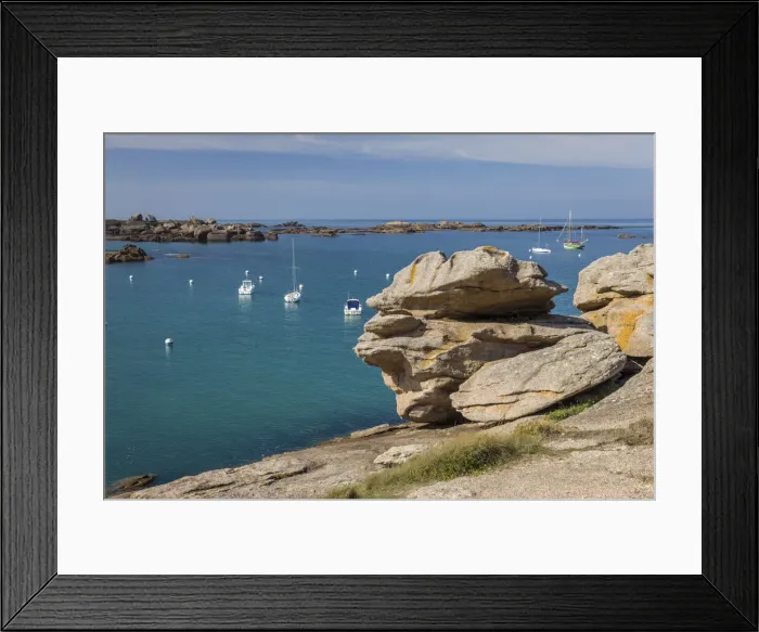 Framed Print : Beach Greve Blanche in Tregastel, Cotes-d Armor, Brittany, France Framed Print : Beach Greve Blanche in Tregastel, Cotes-d Armor, Brittany, France