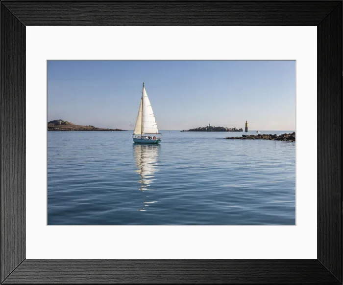 Framed Print : Sailboat in front of Roscoff, Finistere, Brittany, France Framed Print : Sailboat in front of Roscoff, Finistere, Brittany, France