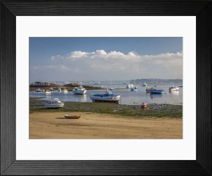 Framed Print : Harbor on the Ile de Batz, Finistere, Brittany, France Framed Print : Harbor on the Ile de Batz, Finistere, Brittany, France
