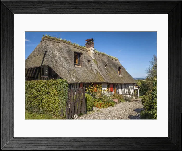 Framed Print : Historic country house in the Marais Vernier, Eure, Normandy, France Framed Print : Historic country house in the Marais Vernier, Eure, Normandy, France