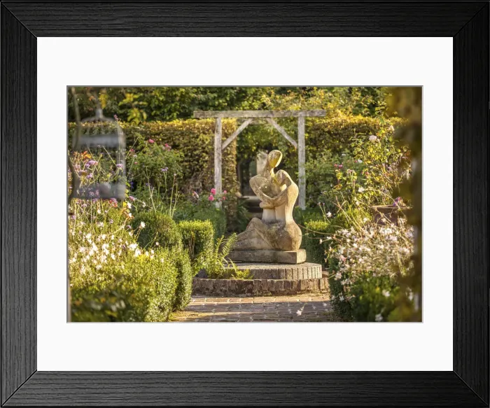 Framed Print : statue in the garden of Les Jardins de Pays d`Auge, Cambremer, Calvados, Normandy, France Framed Print : statue in the garden of Les Jardins de Pays d`Auge, Cambremer, Calvados, Normandy, France