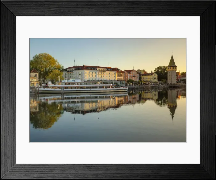 Framed Print : Harbour front and Mangturm Tower, Lindau, Bodensee, Bayern, Schwaben, Germany Framed Print : Harbour front and Mangturm Tower, Lindau, Bodensee, Bayern, Schwaben, Germany