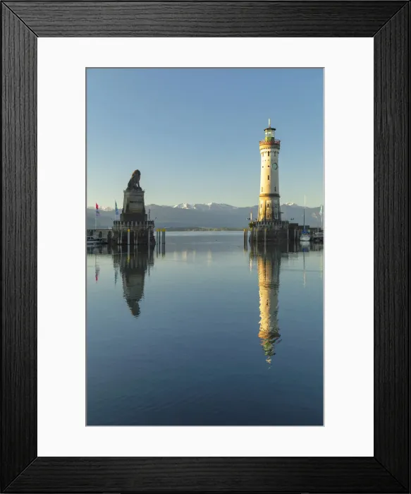 Framed Print : Harbor with Bavarian Lion and lighthouse, Lindau, Bodensee, Schwaben, Bayern, Germany Framed Print : Harbor with Bavarian Lion and lighthouse, Lindau, Bodensee, Schwaben, Bayern, Germany