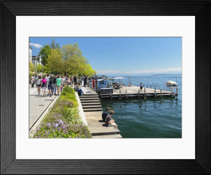 Framed Print : Lake promenade in spring, Uberlingen, Bodensee, Baden-Wurttemberg, Deutschland Framed Print : Lake promenade in spring, Uberlingen, Bodensee, Baden-Wurttemberg, Deutschland