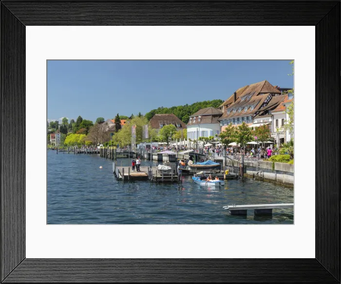 Framed Print : Lake promenade in spring, Uberlingen, Upper Swabia, Baden Wurttemberg, Germany Framed Print : Lake promenade in spring, Uberlingen, Upper Swabia, Baden Wurttemberg, Germany
