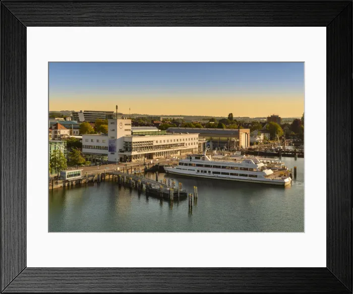 Framed Print : View from Moleturm Tower on Zeppelin Museum, Friedrichshafen, Lake Constance, Baden-Wuerttemberg, Germany Framed Print : View from Moleturm Tower on Zeppelin Museum, Friedrichshafen, Lake Constance, Baden-Wuerttemberg, Germany