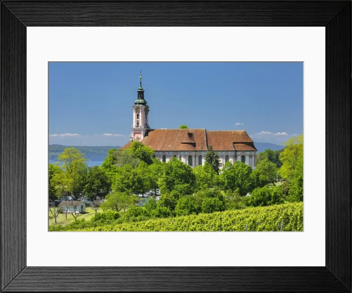 Framed Print : Pilgrimage church Birnau near Birnau, Unteruhldingen, Upper Swabia, Baden-Wurttemberg, Germany Framed Print : Pilgrimage church Birnau near Birnau, Unteruhldingen, Upper Swabia, Baden-Wurttemberg, Germany