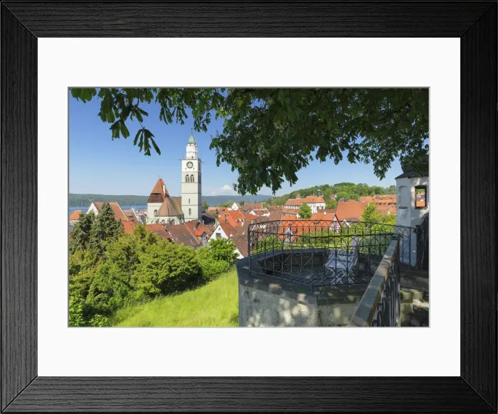 Framed Print : Old Town with St. Nicholas cathedral, Uberlingen, Lake Constance, Upper Swabia, Baden Wurttemberg, Germany Framed Print : Old Town with St. Nicholas cathedral, Uberlingen, Lake Constance, Upper Swabia, Baden Wurttemberg, Germany