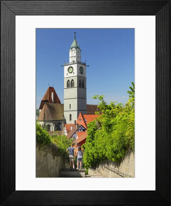 Framed Print : Old Town with St. Nicholas cathedral, Uberlingen, Lake Constance, Upper Swabia, Baden Wurttemberg, Germany Framed Print : Old Town with St. Nicholas cathedral, Uberlingen, Lake Constance, Upper Swabia, Baden Wurttemberg, Germany
