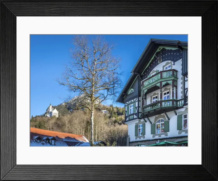 Framed Print : View from Hohenschwangau to Neuschwanstein Castle, Schwangau, Allgau, Bavaria Framed Print : View from Hohenschwangau to Neuschwanstein Castle, Schwangau, Allgau, Bavaria