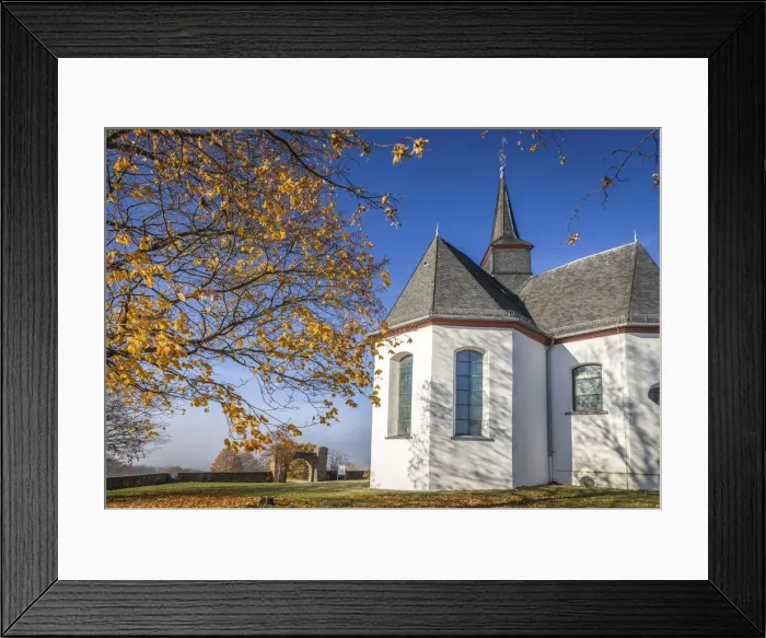 Framed Print : Kreuzkapelle above Bad Camberg, Hesse, Germany
