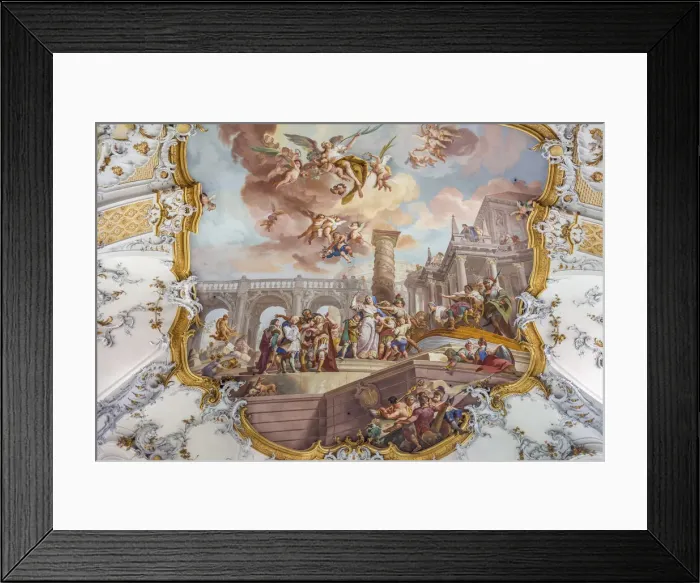 Framed Print : Basilica of St. Alexander and St. Theodor of the Benedictine Abbey of Ottobeuren Framed Print : Basilica of St. Alexander and St. Theodor of the Benedictine Abbey of Ottobeuren