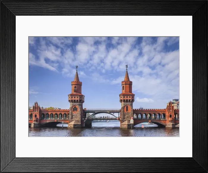 Framed Print : Oberbaum Bridge between Kreuzberg and Friedrichshain over the Spree, Berlin, Germany Framed Print : Oberbaum Bridge between Kreuzberg and Friedrichshain over the Spree, Berlin, Germany