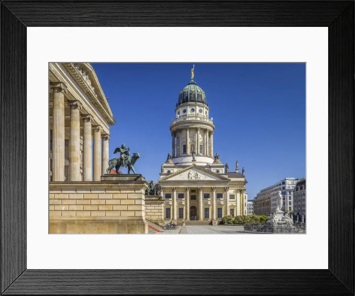 Framed Print : Angel statue at Berlin Concert Hall and French Cathedral, Gendarmenmarkt, Berlin, Germany