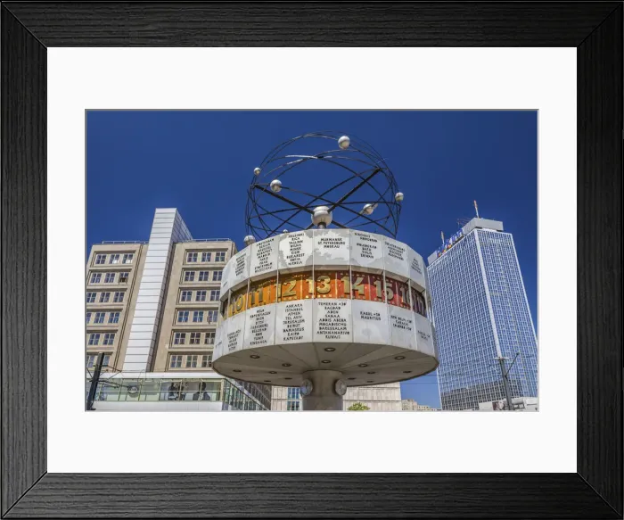 Framed Print : World clock at Alexanderplatz, Berlin, Germany Framed Print : World clock at Alexanderplatz, Berlin, Germany