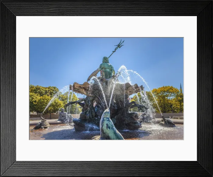 Framed Print : Neptune Fountain in district Mitte, Berlin, Germany Framed Print : Neptune Fountain in district Mitte, Berlin, Germany