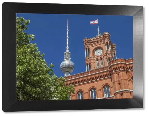 Rotes Rathaus and Television Tower, Berlin, Germany