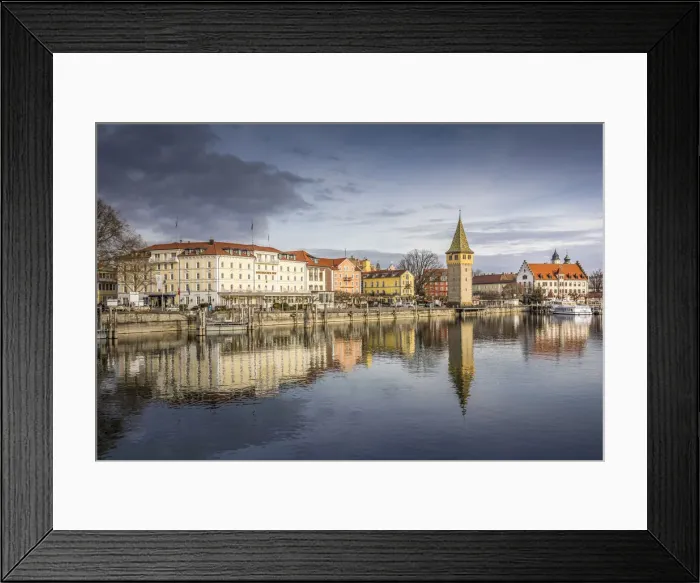 Framed Print : Harbor with Mangturm, Lindau on Lake Constance, Swabia, Bavaria, Germany Framed Print : Harbor with Mangturm, Lindau on Lake Constance, Swabia, Bavaria, Germany