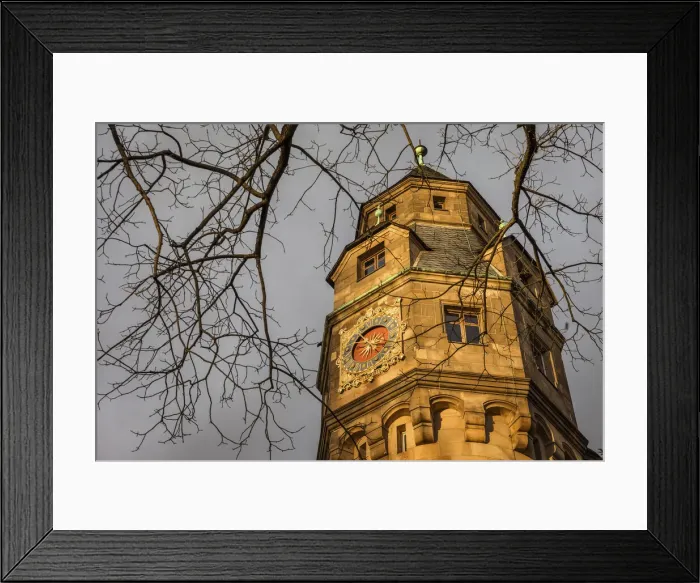 Framed Print : Tower on Schaumainkai, Frankfurt, Hesse, Germany Framed Print : Tower on Schaumainkai, Frankfurt, Hesse, Germany